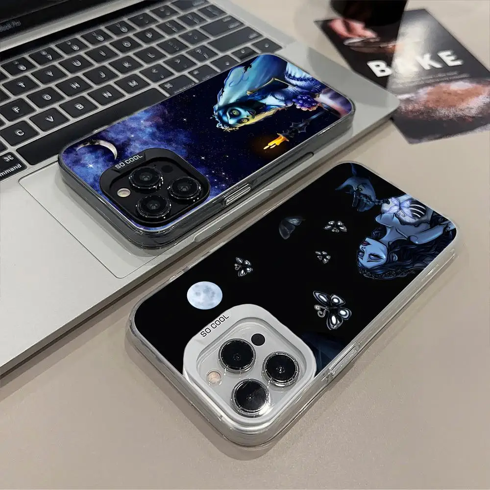 

Чехол для мобильного телефона Corspe Bride Emily для iPhone 17, 16, 15, 14, 13, 12, 11 X XR XS 8 7 Pro Max Plus, полупрозрачный цветной защитный чехол