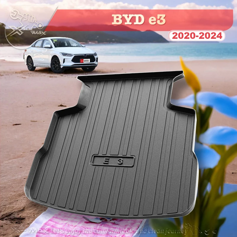 

For BYD e3 2020-2024 Custom Fit Car Trunk Mat All Season Black Cargo Mat 3D Shaped Laser Measured Trunk Liners