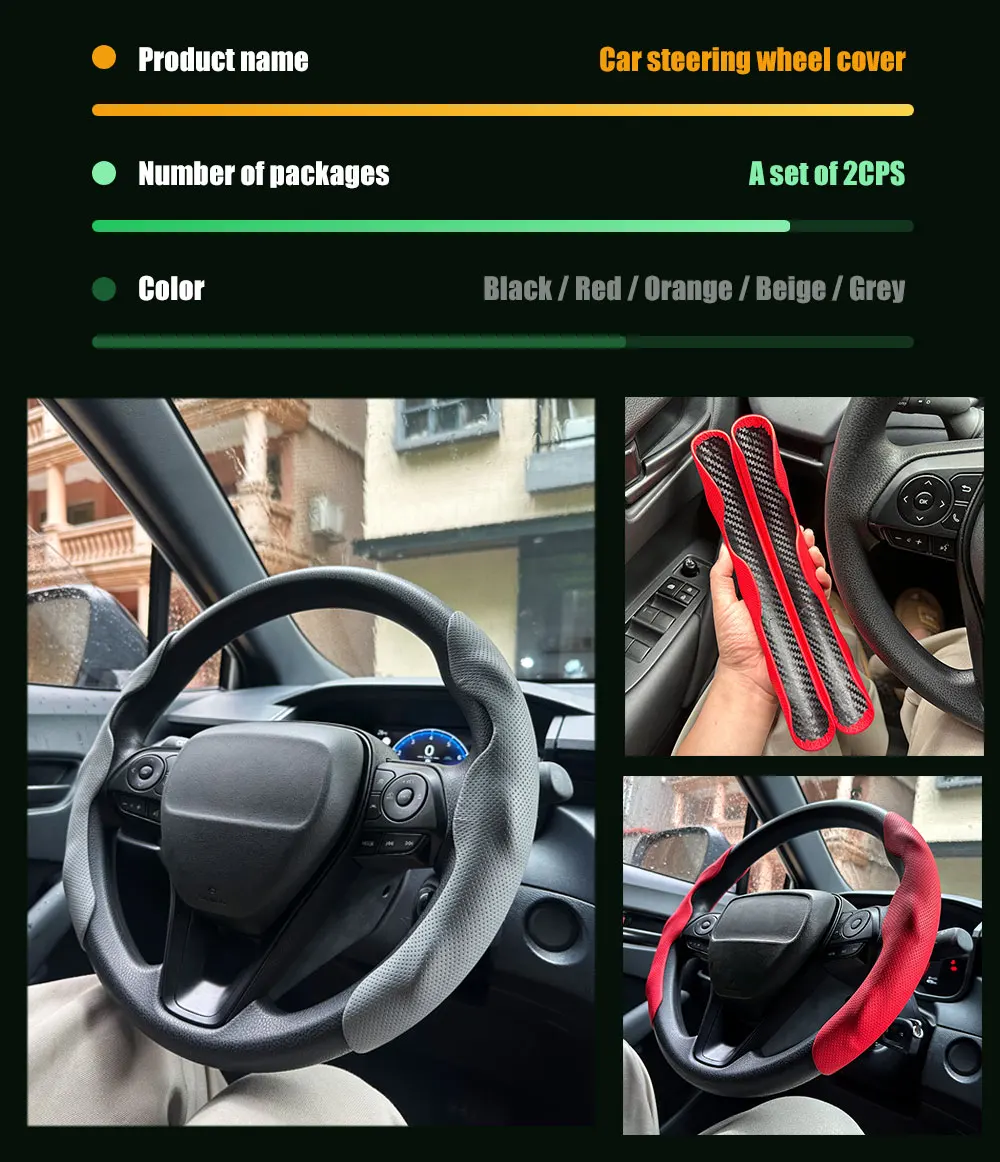 Geeignet für Tesla Rutschfeste Lenkradabdeckung mit Schnalle für Model 3 Y X S Model3 Highland Cybertruck ModelS Plaid Model-X – Detail 7