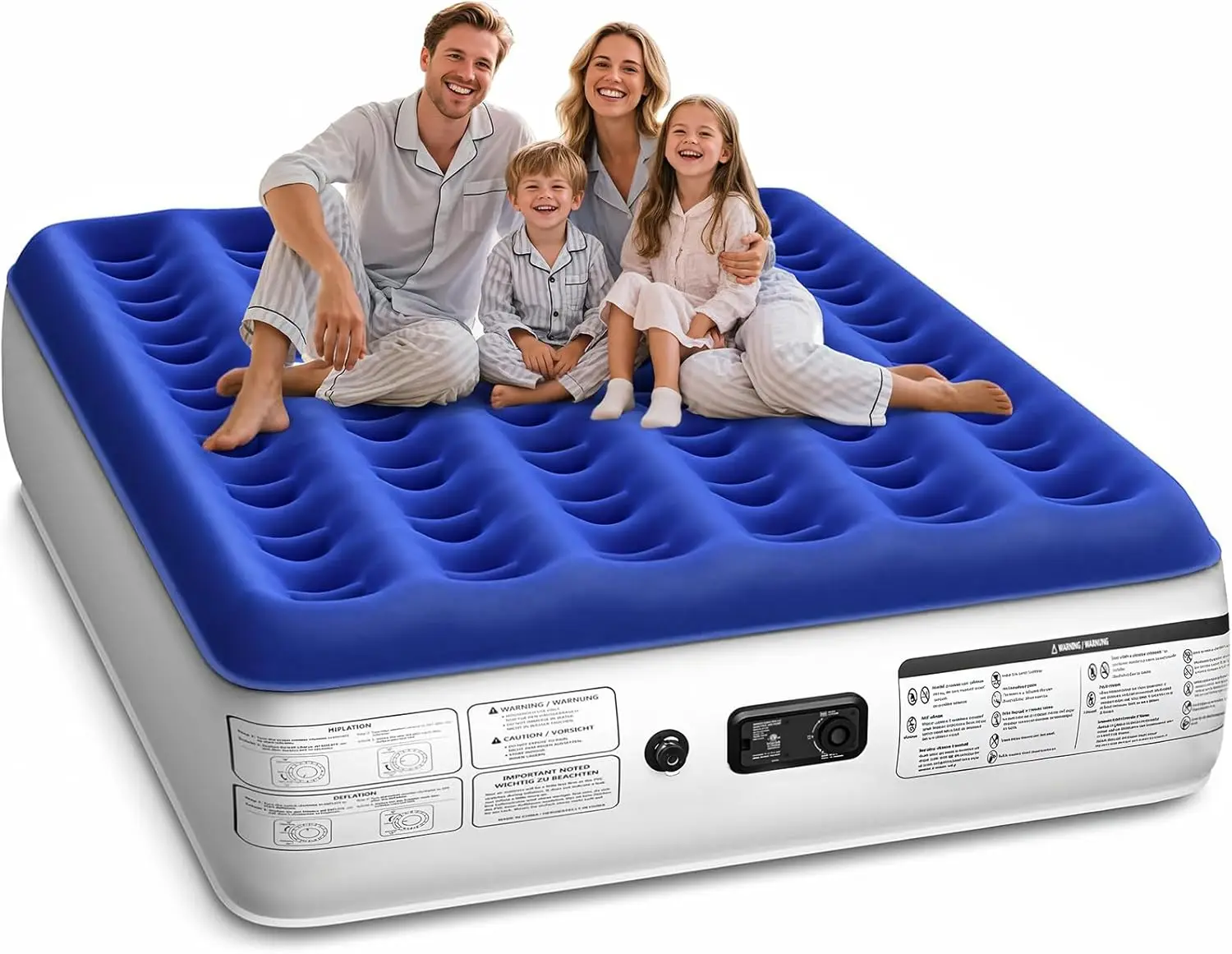 

Queen Air Mattress with Built-in Pump, Fast Inflation in 2 Minutes, Supports 660 lbs for Home and Guests