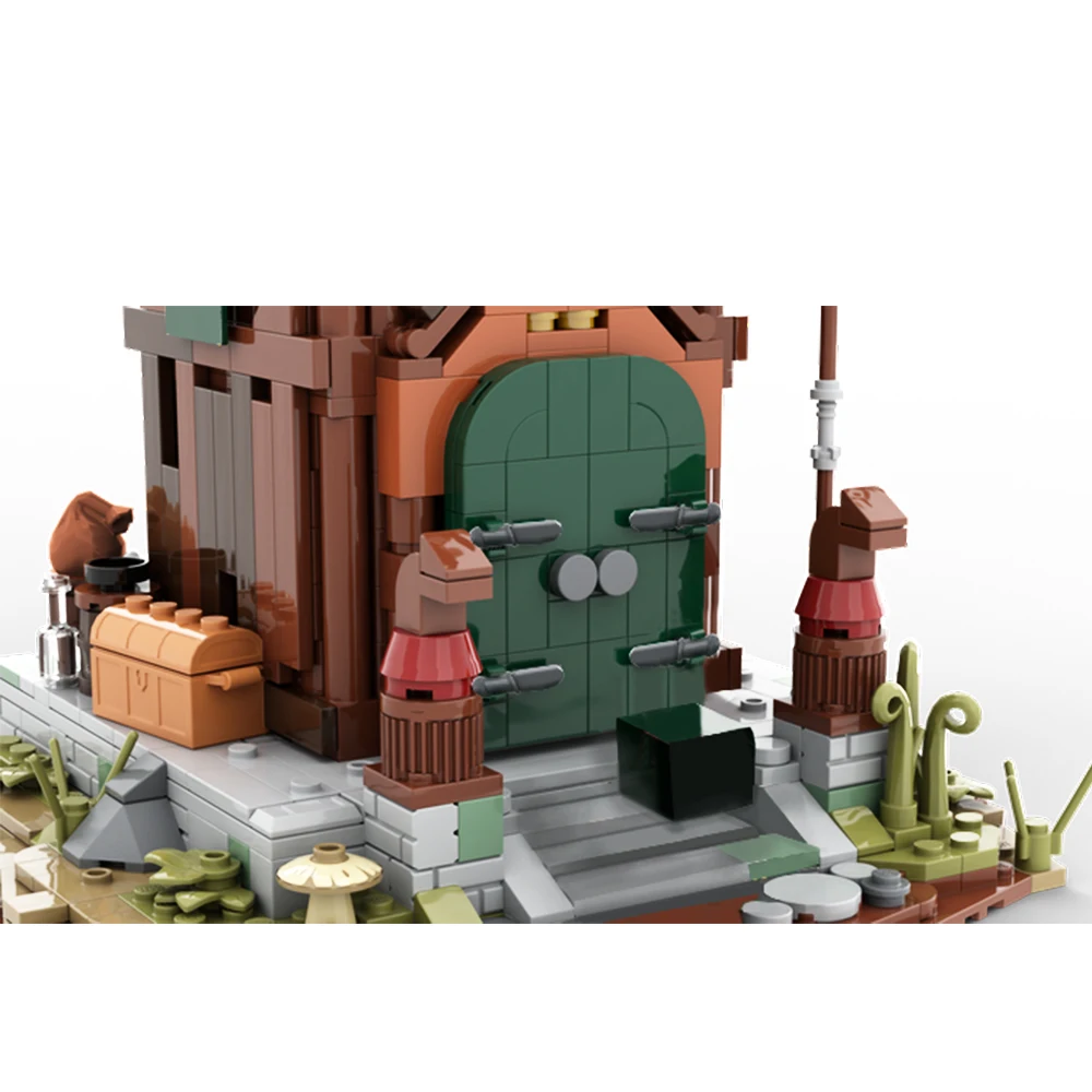 Gobricks MOC Rohan Watchtower Middle-Earth Building Block set Medieval Street View Bell Tower Architecture Brick Toys Kids Gift