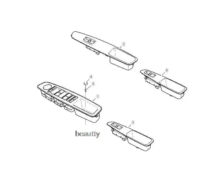 10059175 10059176 10059177 10059178 Automatic glass lifter switch  for  SAIC ROEWE 350 MG 2009-2014