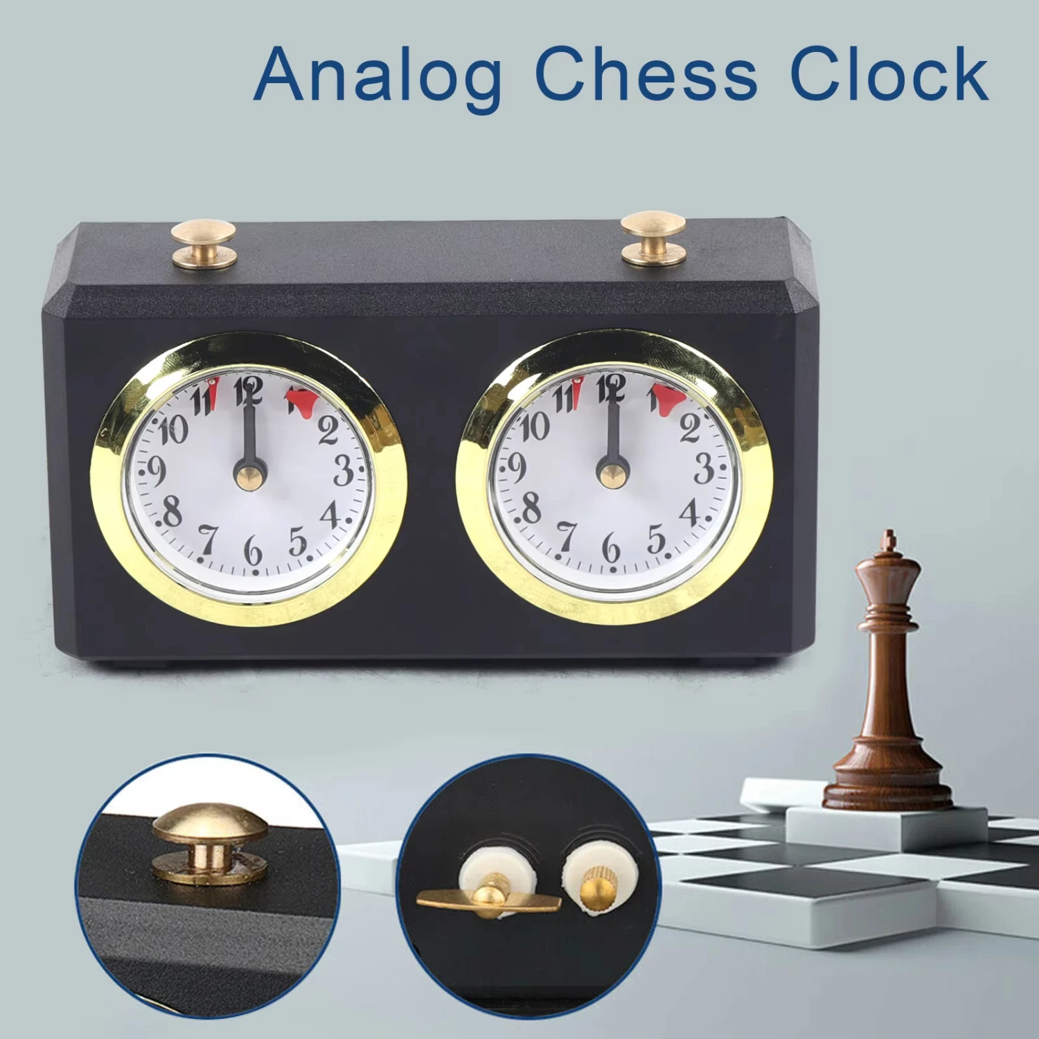 International Chess Clock Timer  Game Timer Count  Count Down Mechanical Analog Chess Clock Table Timer Set