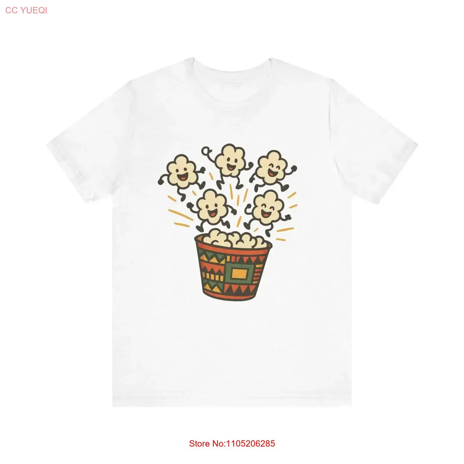 Popcorn Party T Shirt Fun Movie NighT for Snack Lovers Casual Wear Summer Outing Pop Culture Fashion vintage Washed Stylish