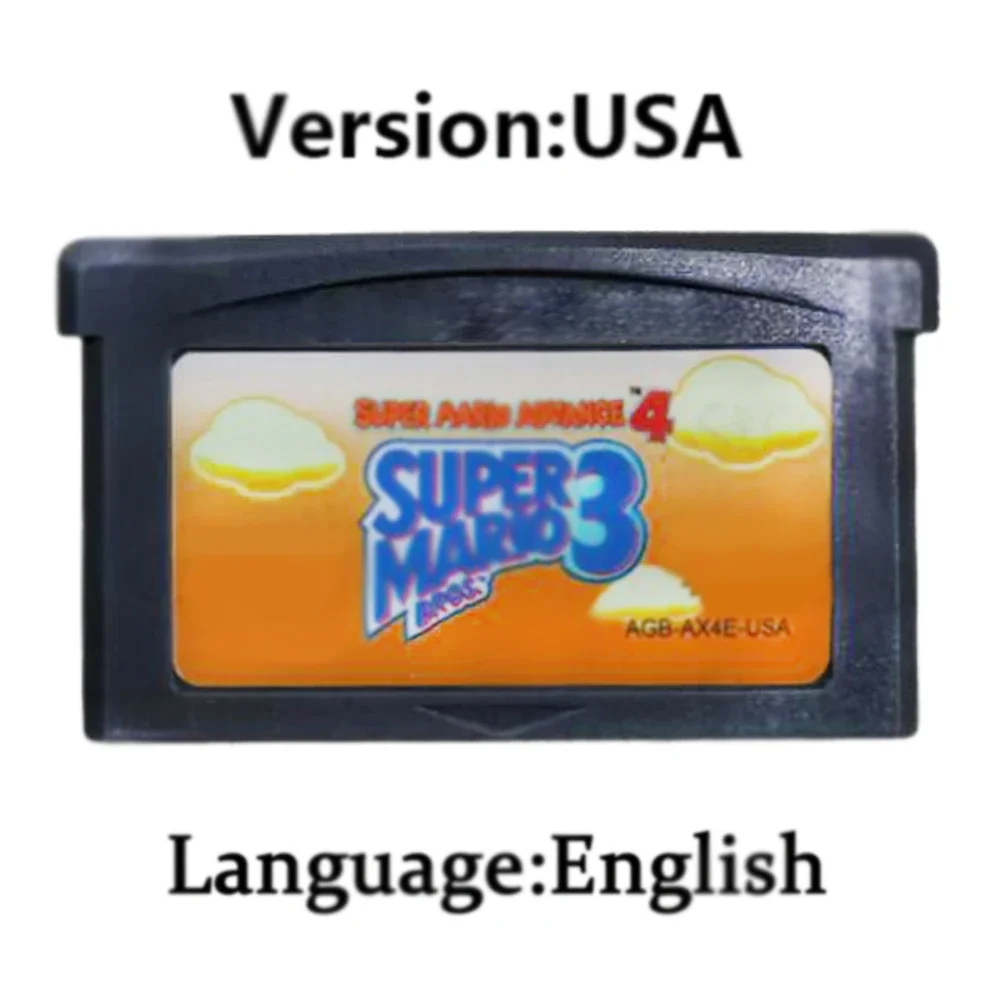 GBA Game Cartridge 32 Bit Video Game Console Card Mario Series Super Mario Advance Super Mario Bros Mario Kart For GBA/SP/DS