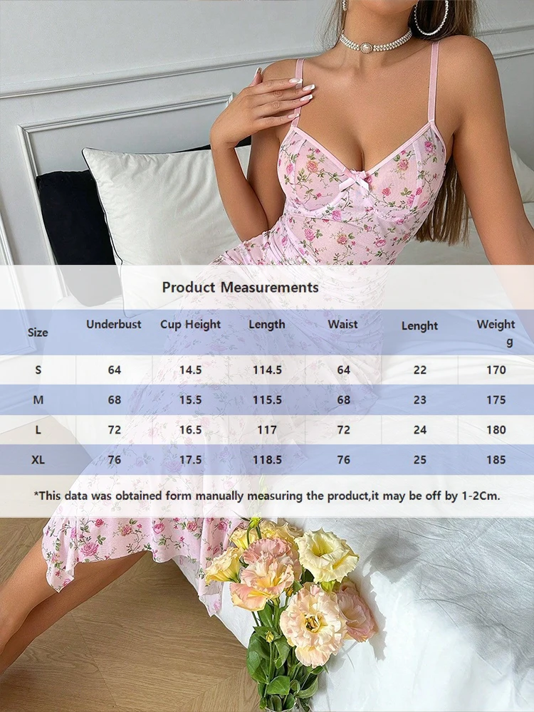 Abito lungo in chiffon sottile con stampa floreale primavera estate Moda femminile con scollo a V Abito lungo con volant Abiti da festa eleganti senza maniche Abiti