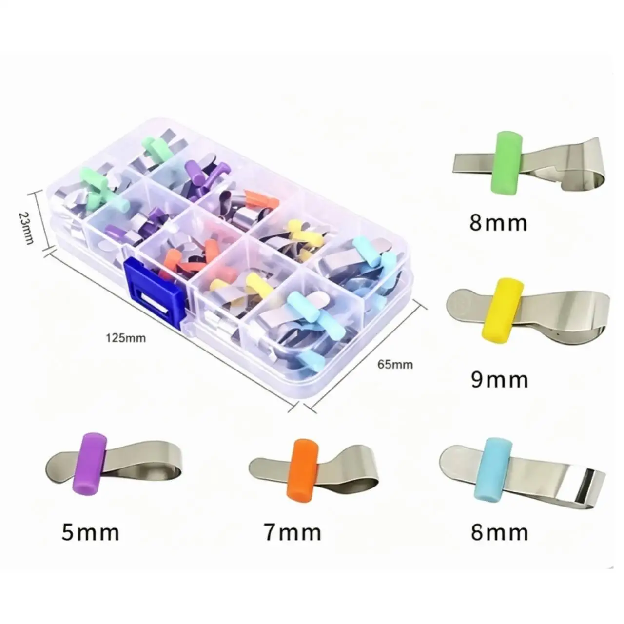 XC 50pcs/Box Dental Orthodontic Forming Sheet Sectional Contoured Metal Matrices with Positioning for Dentist Adult/Children