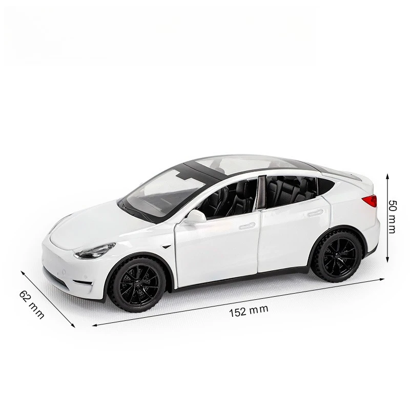 1:32 Model Y Simulated Alloy Acousto-optic Pull-back Multi-door Toy Car Model