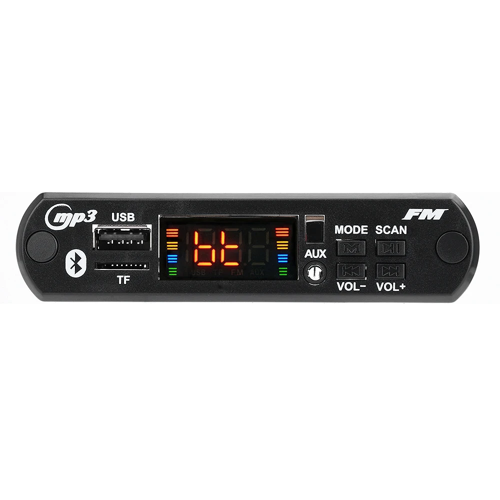 Placa amplificadora de potencia para coche, placa decodificadora de Audio MP3, Bt, USB, TF, módulo de Radio FM, 2x25W/2x40W, DC7-15V