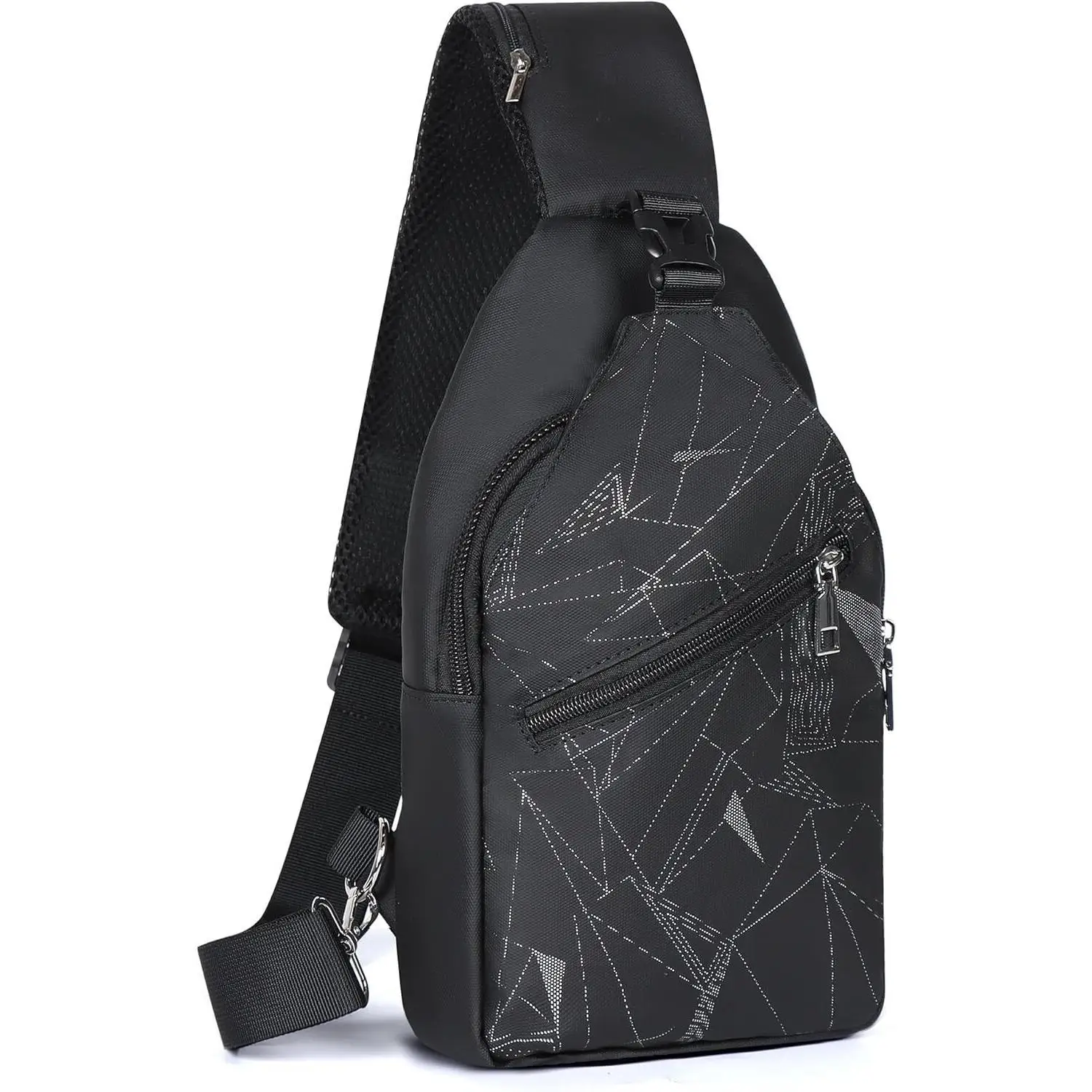 

Sling Bag Backpack for Men & Women, Crossbody Backpack Shoulder Bag Waterproof Chest Bag for Daypack Travel Hiking (Black)