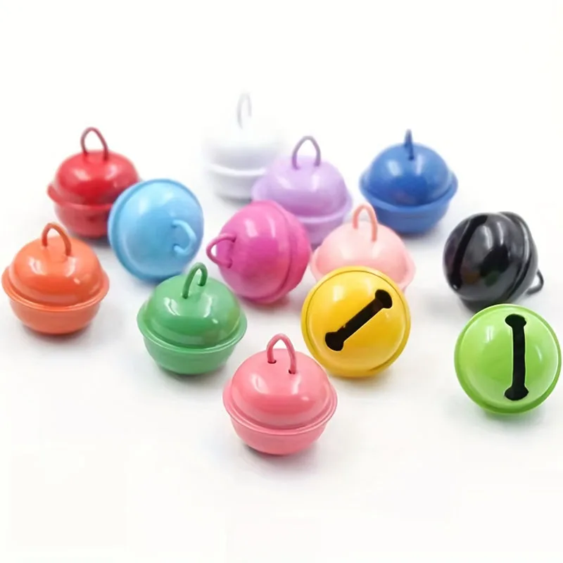 10-50pcs 17mm colorful Jingle Bells Iron Pendants Hanging Christmas Tree Ornaments Christmas Decorations Party DIY