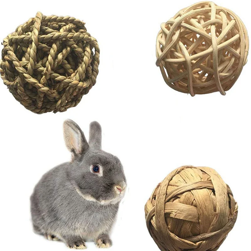 Mainan Aktivitas Hewan Kecil, Mainan Kunyah Bermain Hewan Peliharaan untuk Kelinci Kelinci Guinea Pig Gerbils, 12 Pack-AA25