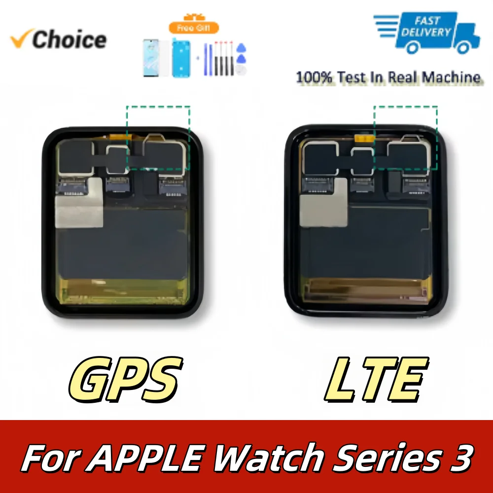 

For Watch S3 LCD For Apple Watch Series 3 GPS LTE LCD Display Touch Digitizer Series S3 38mm 42mm Screen Replacement S3 LCD
