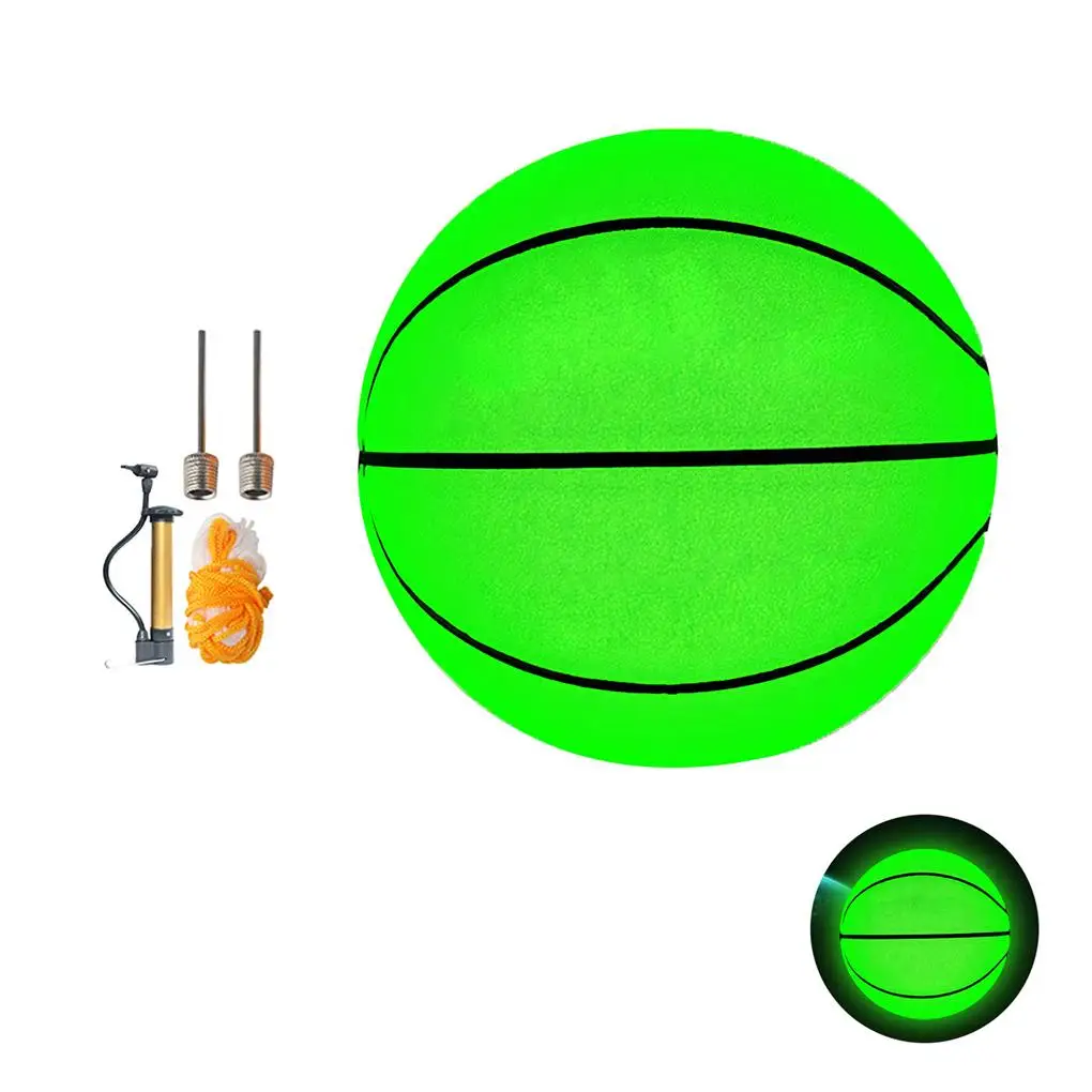 Glowing Basketball Reflective Toy Green Balls Night Competition Fluorescence