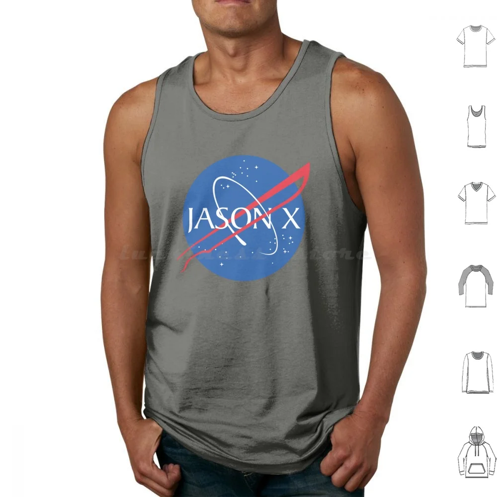 Jason Goes To Space Tank Tops Print Cotton Jason X Horror Funny Logo Space Slasher Sci Fi Stupid Samhain1992