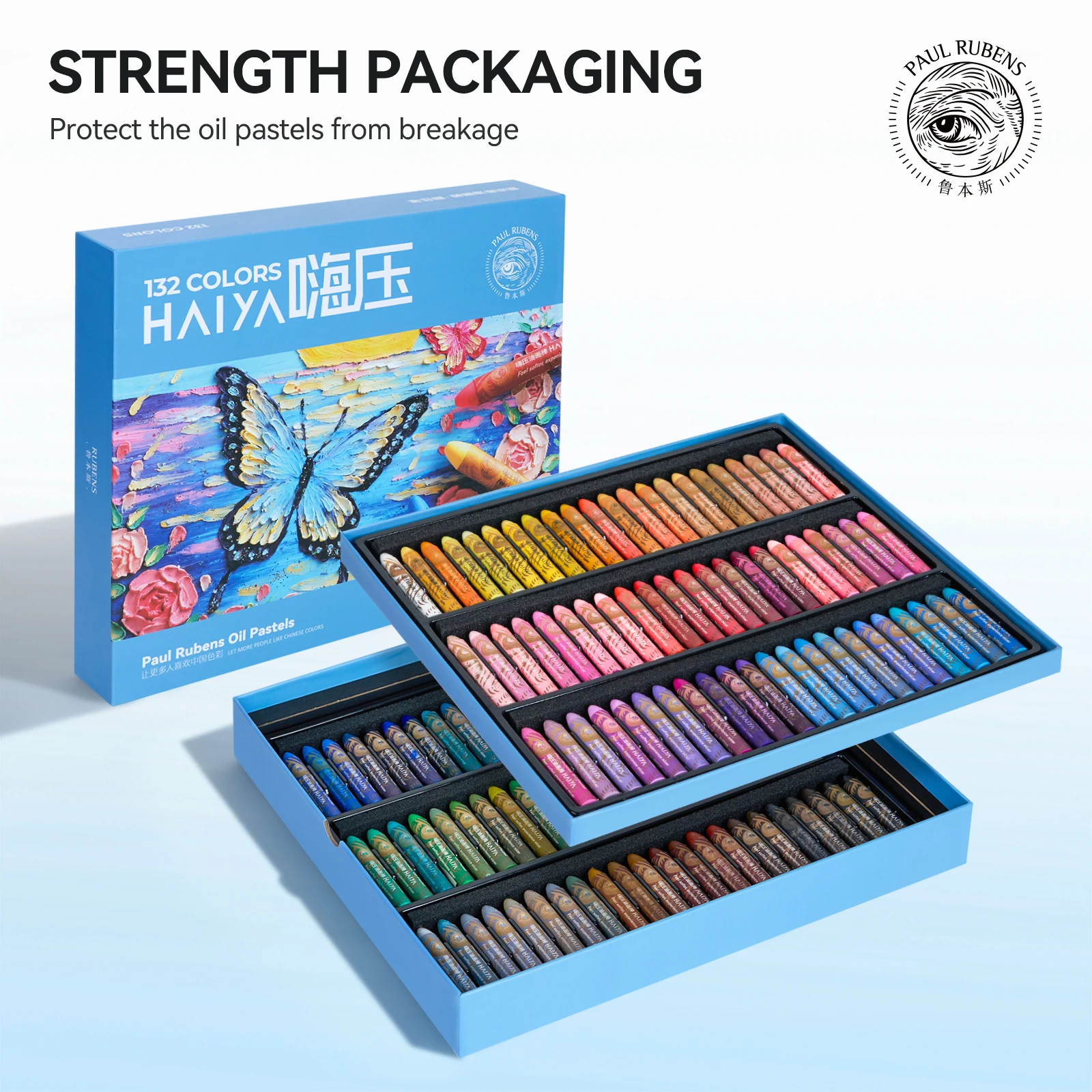 Paul Rubens 132 Colors Oil Pastels Set Ultra-Soft Creamy Easy Blend Bullet Head Design for Drawing Painting Sketching Artists view 4