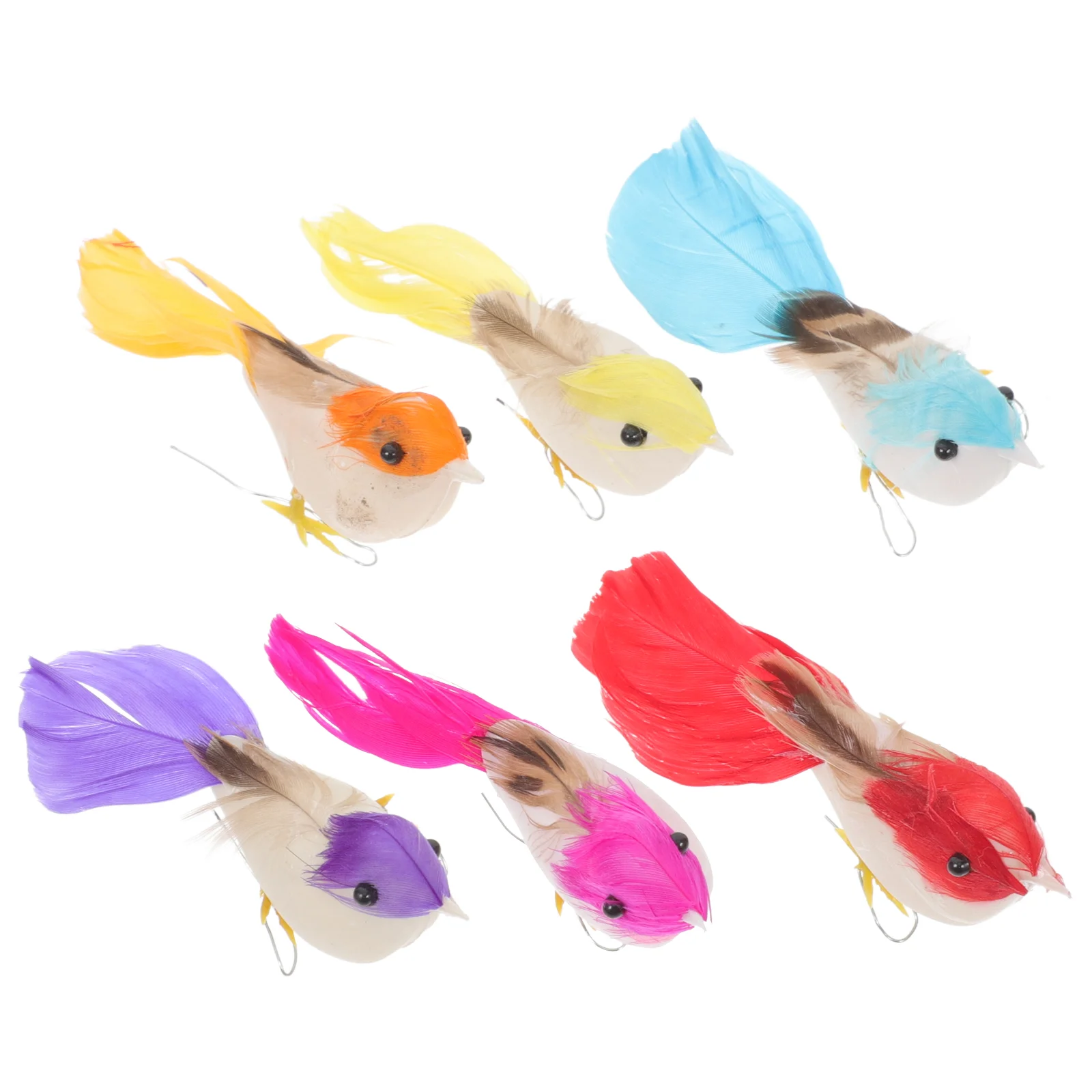 

24 Pcs Bird Ornaments Fake Artificial Simulation Birds Realistic Decor Animal Decorations Craft