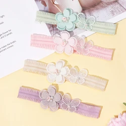 Baby Headband Solid Flower Butterfly Pearl Hair Bands Soft Elastic Kids Headwrap Hair Accessories for Baby Girls Newborn Infant