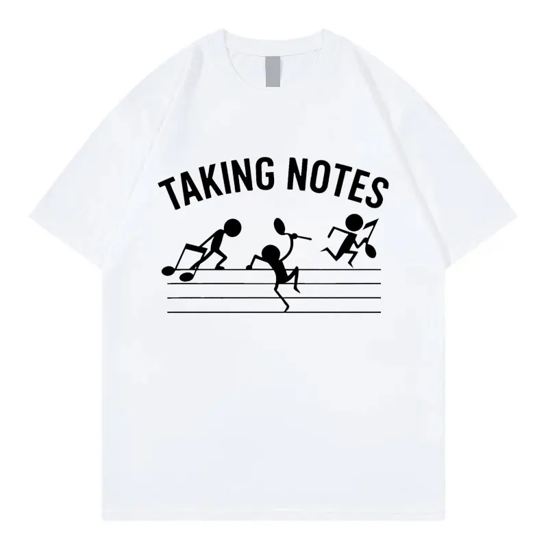Music Teacher Taking Notes Funny T-shirts High Quality Fashion Oversized T-shirt Men Women Casual Cotton Short Sleeve T Shirt