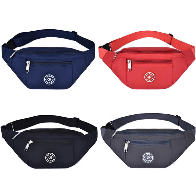 Men Male Waist Bag Pack Grey Casual Functional Belt Bag Large Belt Pouch Single Shoulder Crossbody Bag Belt Bag Fanny Travel Hip