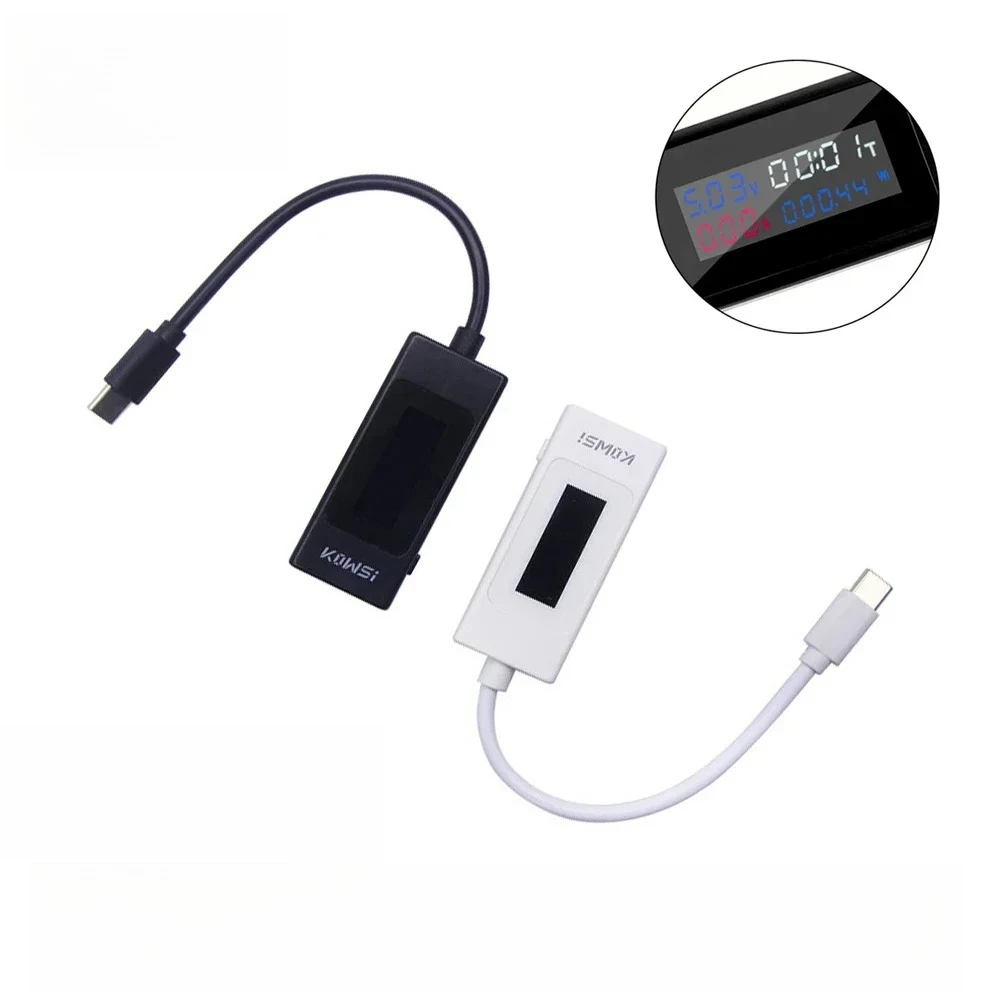 KWS-065C USB Type-C Tester 4-30V Digital Voltmeter Ammeter with Auto Cut-off Indicator Bidirectional Monitoring for Chargers