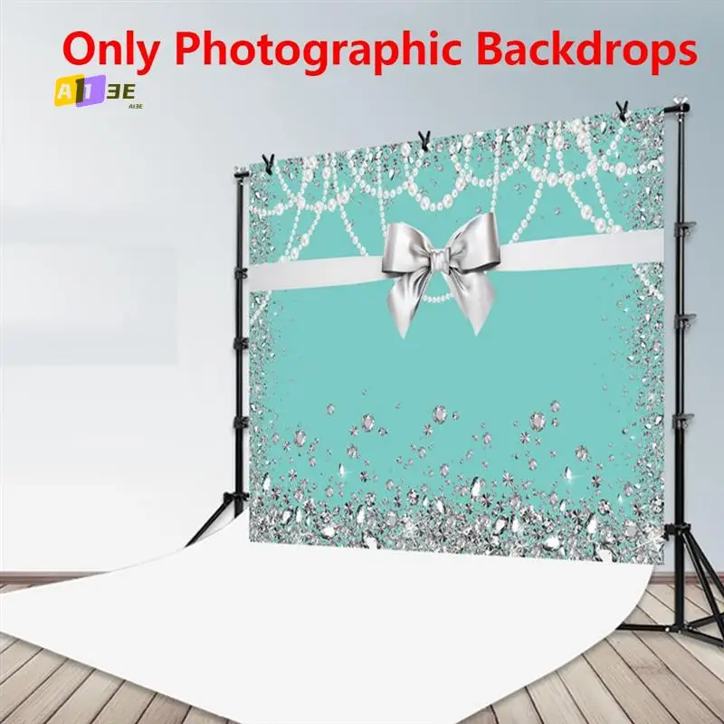 

A13E-210X150cm Diamond Blue Birthday Party Photography Backdrop Vinyl Bridal Wedding Banquet Background Cloth