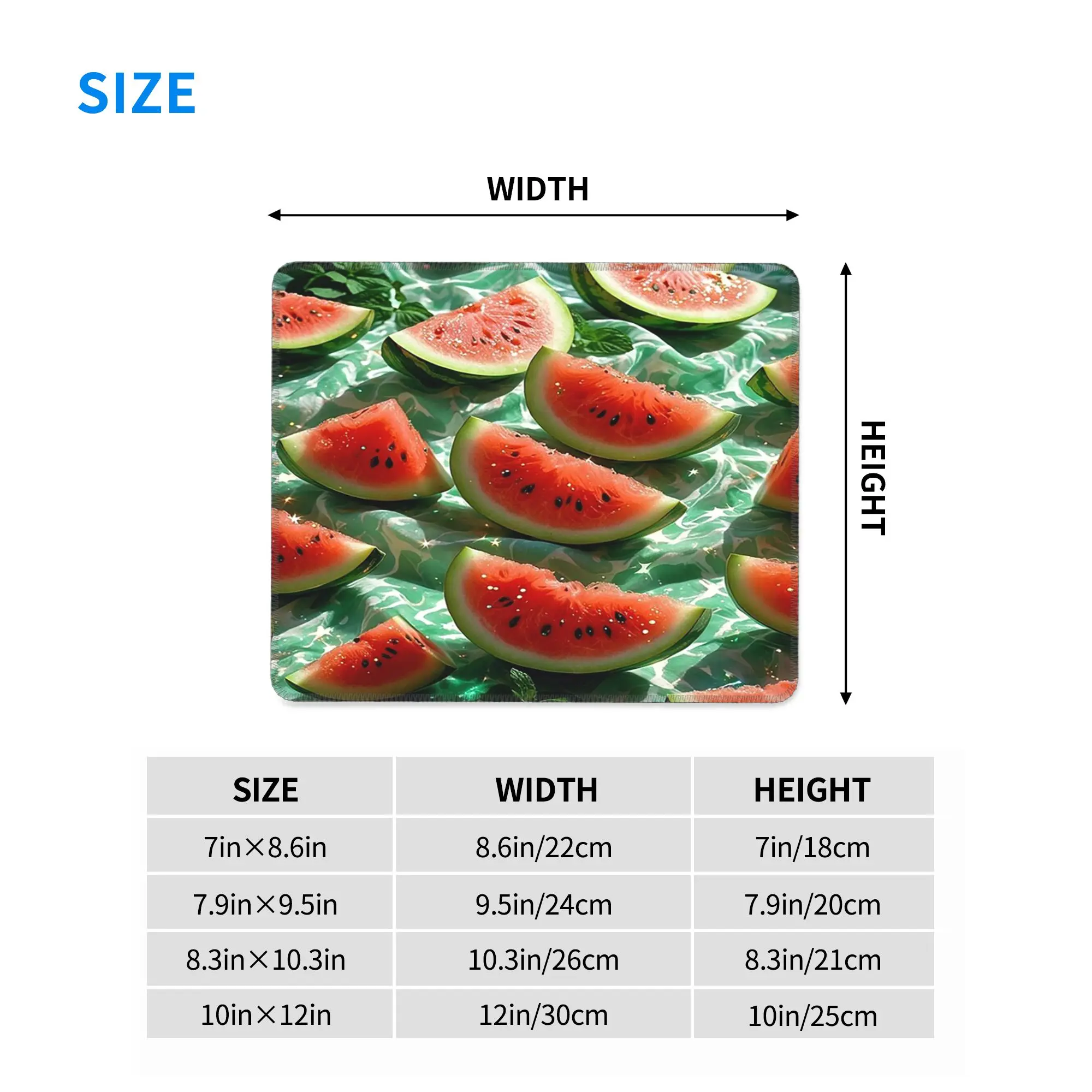 Watermelon slices Mouse Pad Computer Keyboard Mouse Mat Gaming PC Laptop Desk Mat Office Accessories Table Mats
