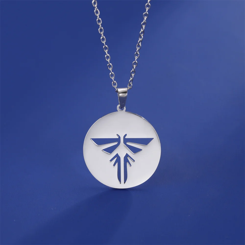 EUEAVAN The Last Of Us Necklace for Men Women Stainless Steel Box Chain Hollow Out Firefly Pendant Necklaces Hot Game Jewelry