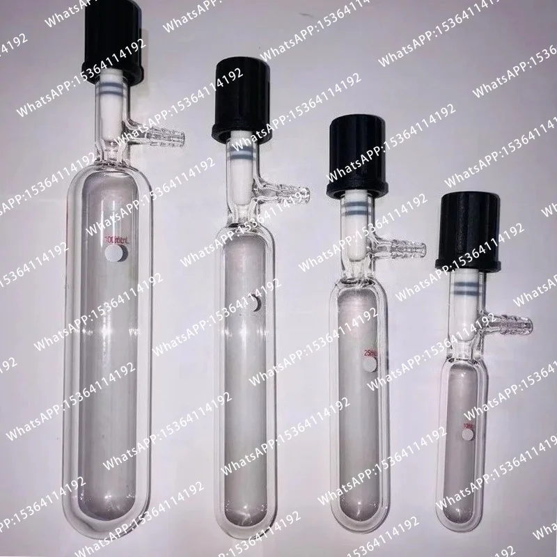 Tubular Solvent Storage Flask with Tetrafluoron All-pack High Vacuum Valve Seal Tube Schlenk Tube Reaction Flask