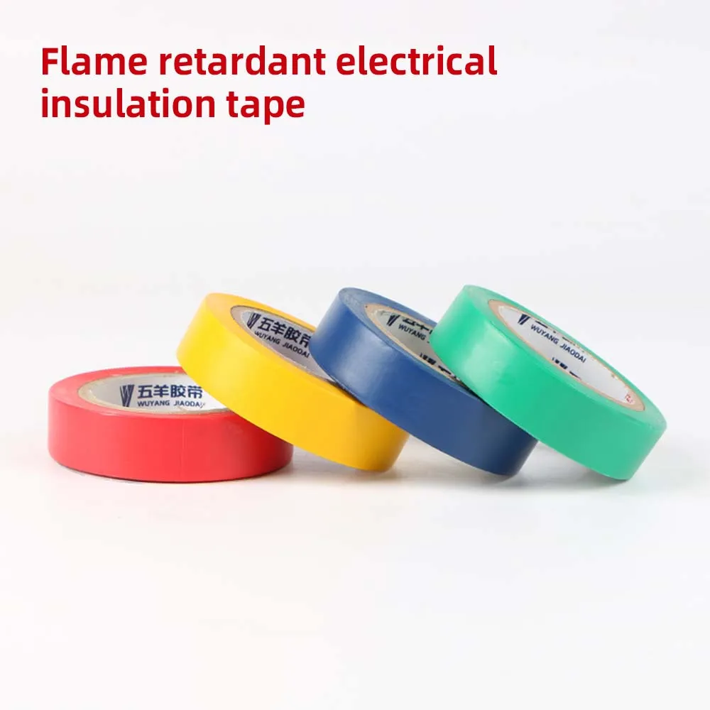 

5Pcs 600V 13.7m Electrical Tapes Colored PVC Waterproof Cold Resistant Flame Retardent Insulation Heat Power Self-adhesive