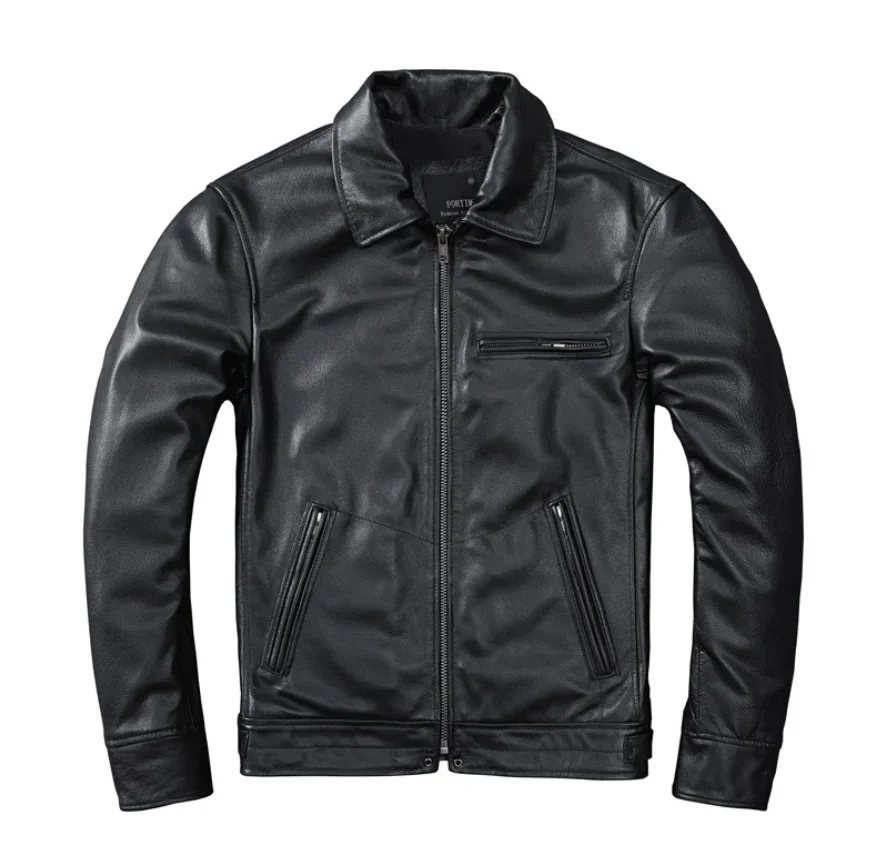 Veste en cuir véritable pour homme, 100% naturel, Streetwear d'hiver et de printemps, Manteau en peau de mouton, Vestes de motard