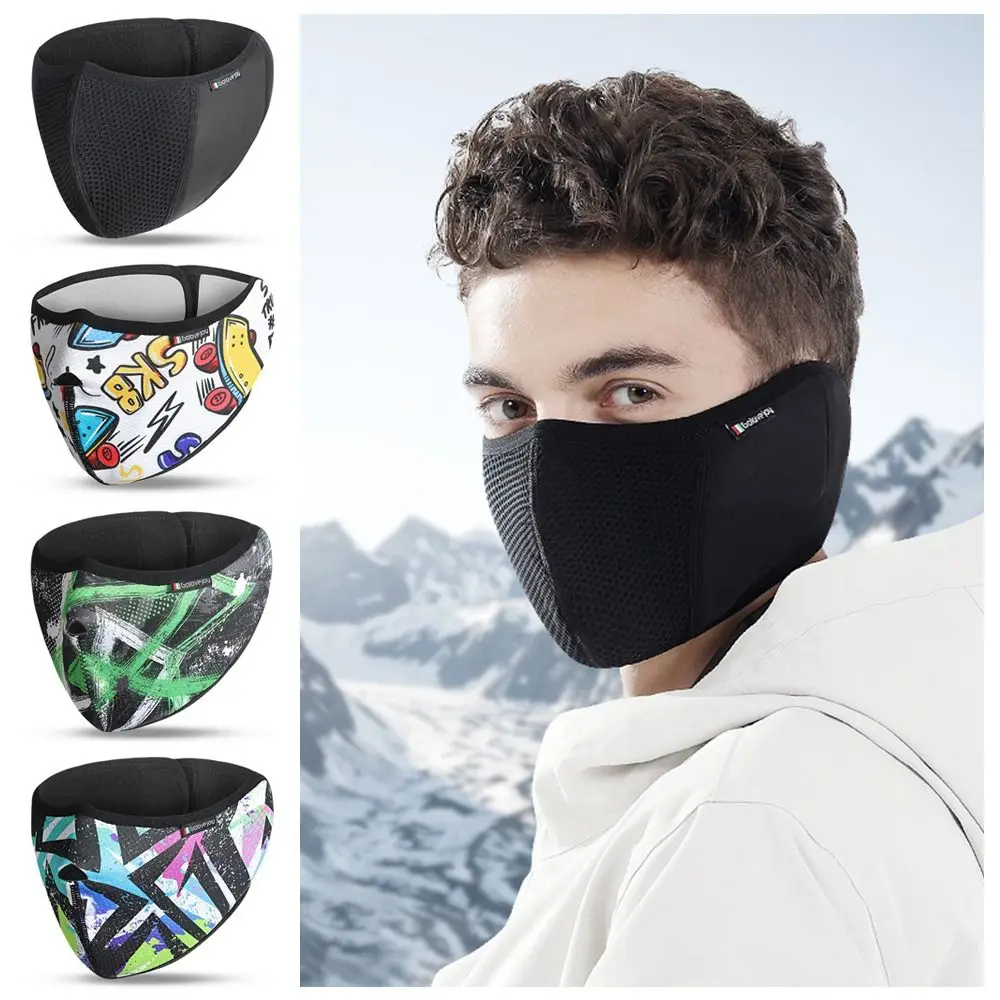 

Winter Velvet Thermal Earmuffs Mask Breathable Windproof Cycling Earflap Simple Wrap Mask Balaclava Outdoor Cycling Skiing