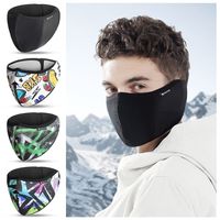Winter Velvet Thermal Earmuffs Mask Breathable Windproof Cycling Earflap Simple Wrap Mask Balaclava Outdoor Cycling Skiing