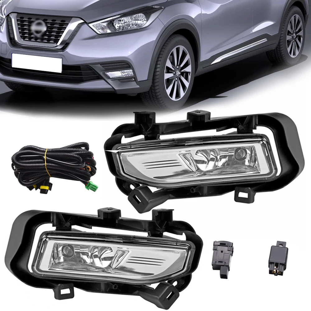 

Для Nissan Kicks 2017 2018 2019, пара передних бамперов Halo, противотуманные фары с переключателем