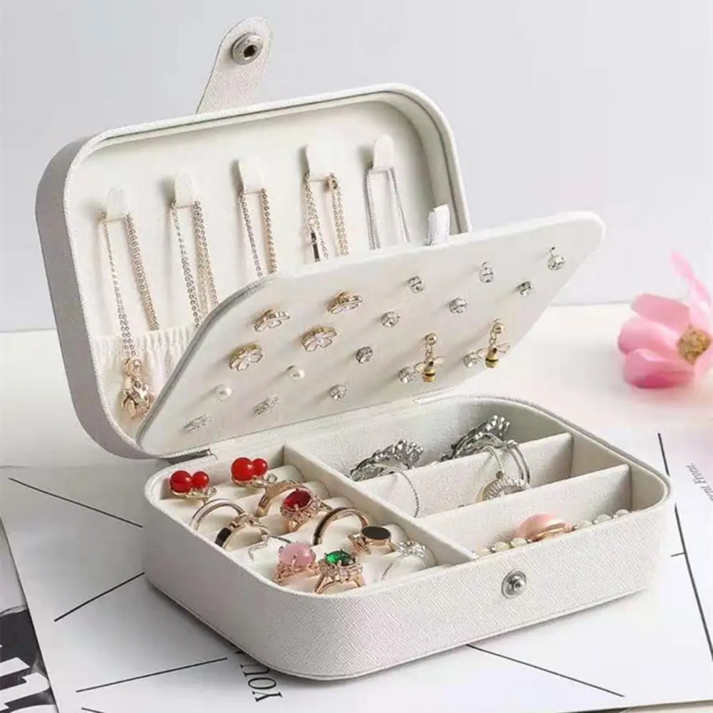 

2 Layers Jewelry Box Jewelry Storage Box for Earring Necklace Ring Holder Jewelry Organizer Jewellery box шкатулка для украшений