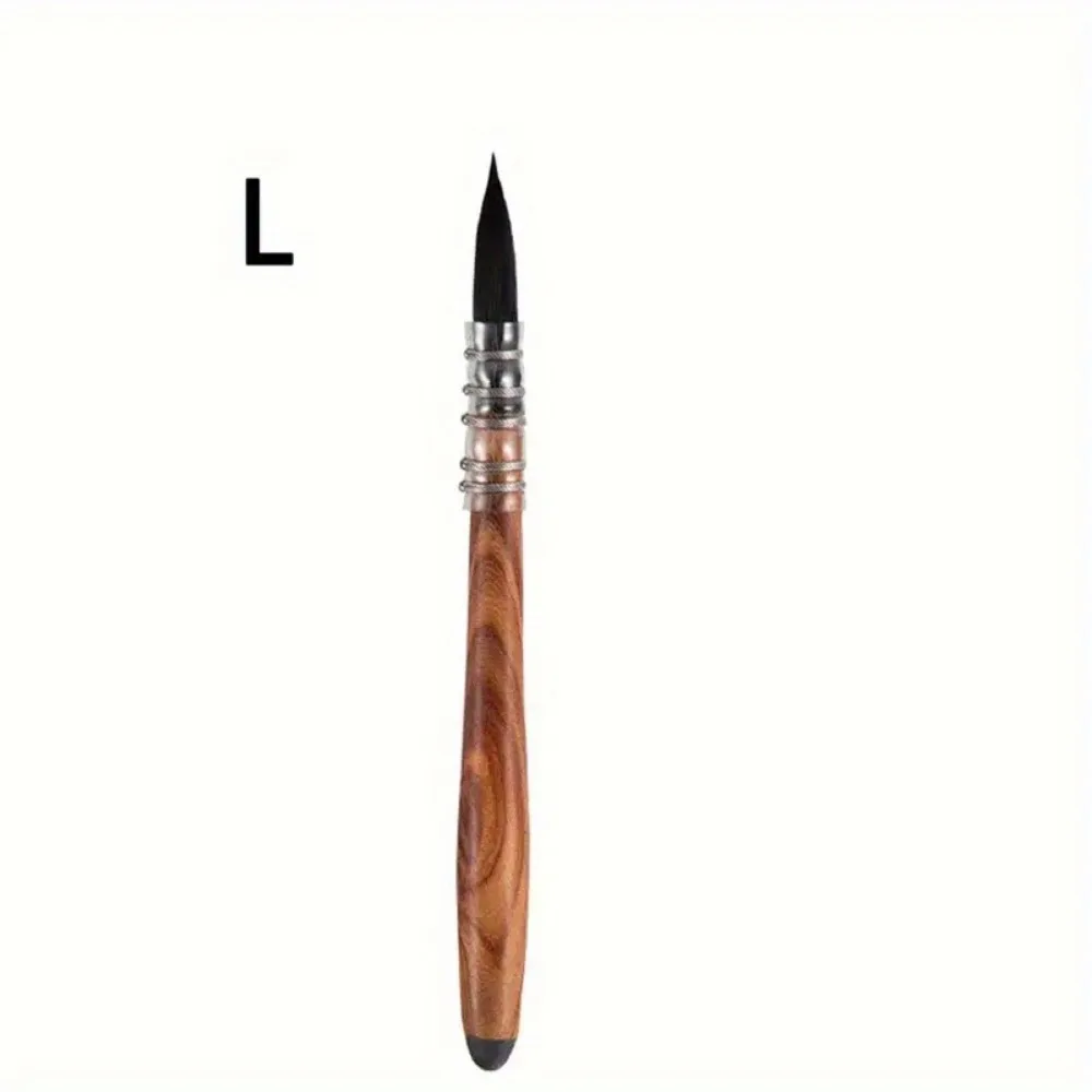 

New 2-in-1 Art Brush Nylon Fiber Soft Round Tip Watercolor Brush High Quality Wood Handle Printmaking Brush Watercolor Supplies