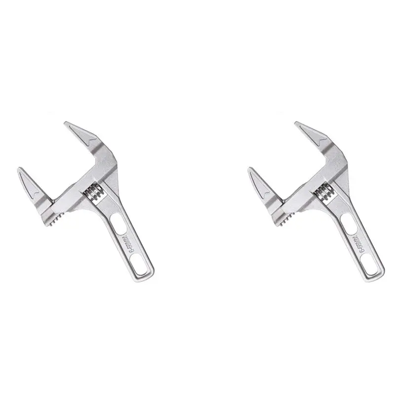 [Superx&KND]2X Adjustable Wrenches 6-68Mm Wide Jaw Wrench Bathroom Wrench Hand Tools For Tightening Or Loosening Nuts And Bolts