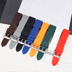 Universal Quick Release Silicone Strap for omega Seiko Casio Series Watchband Accessories Replacement 18/20/22/24mm black brown