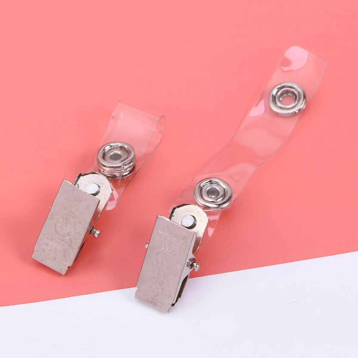 100Pcs Retractable Badge Reel Stainless Steel Rotating Alligator Clip Extra Long Cord for Id Card Name Tag Keys Nurses Office