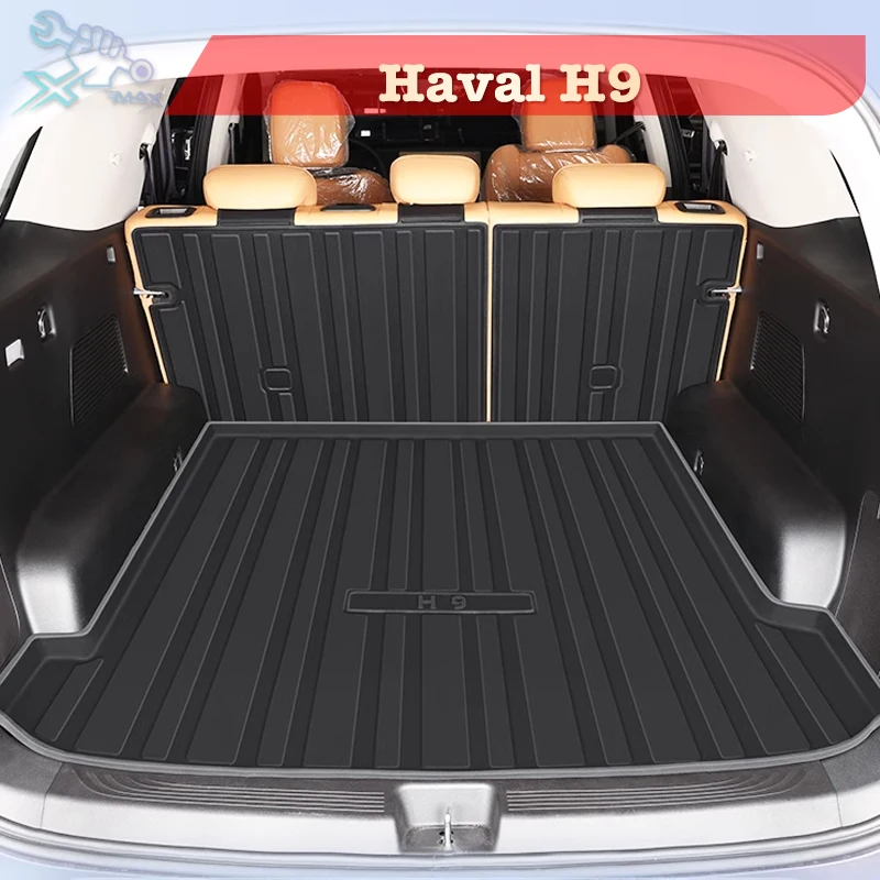 

For Haval H9 2022-2024 TPE Custom Fit Car Trunk Mat All Season Black Cargo Mat 3D Shaped Laser Measured Trunk Liners