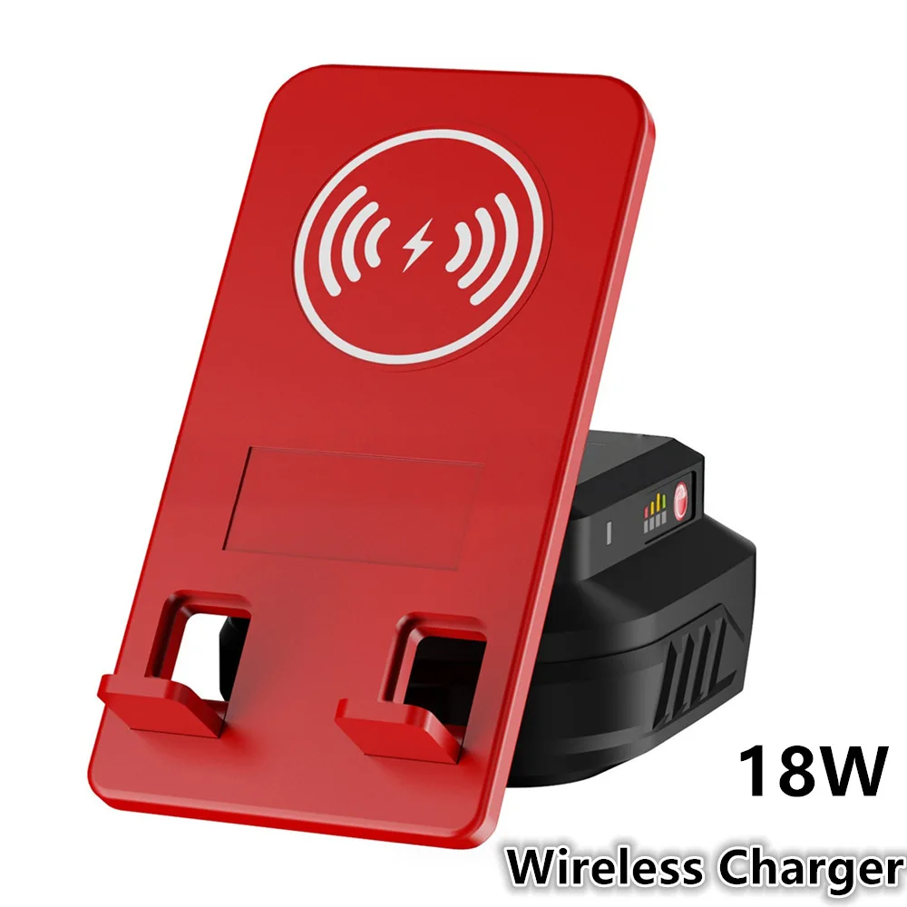 Multifunctional Wireless Charging Station 18W Wireless Charger Phone Charger Fast Charging Power Tools For Milwaukee 18V Battery