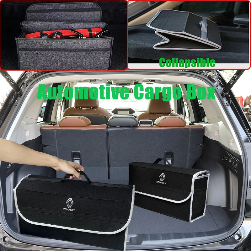 

Car Trunk Organizer Box & Automotive Cargo Storage Bag for Renault Clio Vel Satis Twingo Captur Symbioz Rafale Boreal Megane Vel