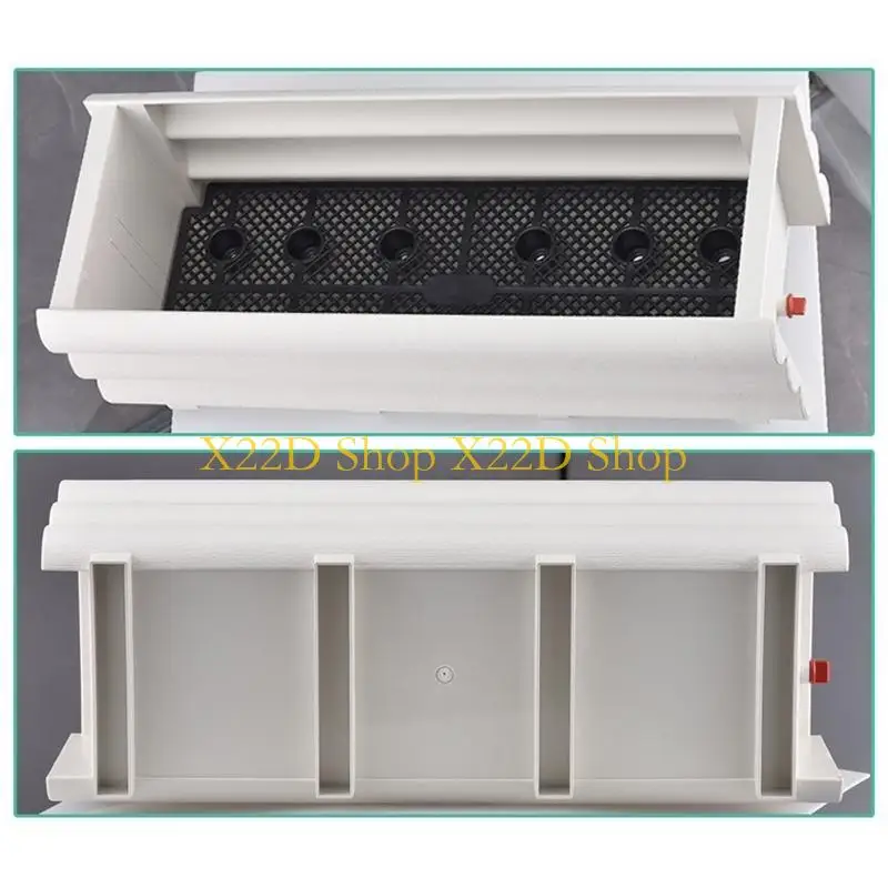 X22D Rectangle Flower Pot Planter Imitation Garden Box for Cactus Plants Herbs Flowers Indoor Outdoor Decor