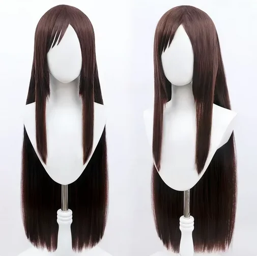 Ieiri Shoko Cosplay Wig Anime 80cm Dark Brown Long Straight Wig Cosplay Anime Heat Resistant Hair Halloween Party Wigs