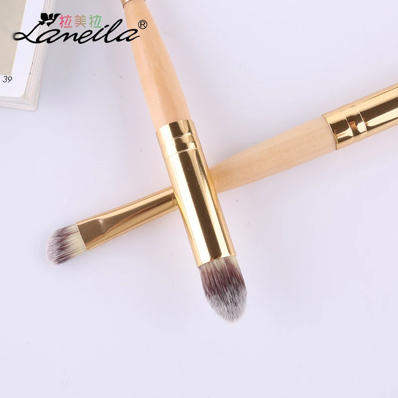 Enkele Dubbele Kop Make-Up Borstel Losse Poeder Borstel Wenkbrauw Borstel Concealer Borstel Wenkbrauw Poeder Borstel Schoonheid Make-Up Tools