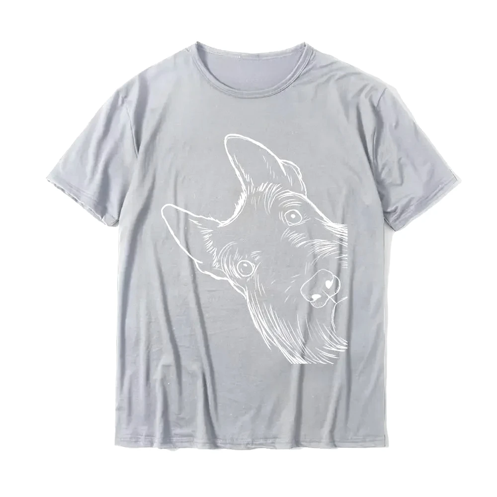 Women's Fun Scottish Terrier Crew Neck T-shirt, New Street Style Design Women Clothing Fashion Graphic Tshirts Summer Streetwear