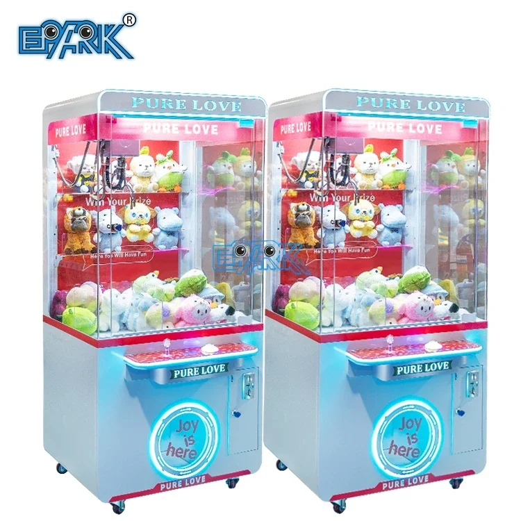 EPARK Coin Operated Pink Crane Catch Stuffed Toys Machine Toy Claw Crane Game Machine