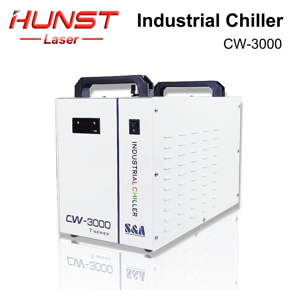 Hunst CW3000 Industrial Water Chiller for 30W 40W 50W 60W 70W 80W Laser Tube CO2 Laser Engraving Cutting Machine Water Cooling