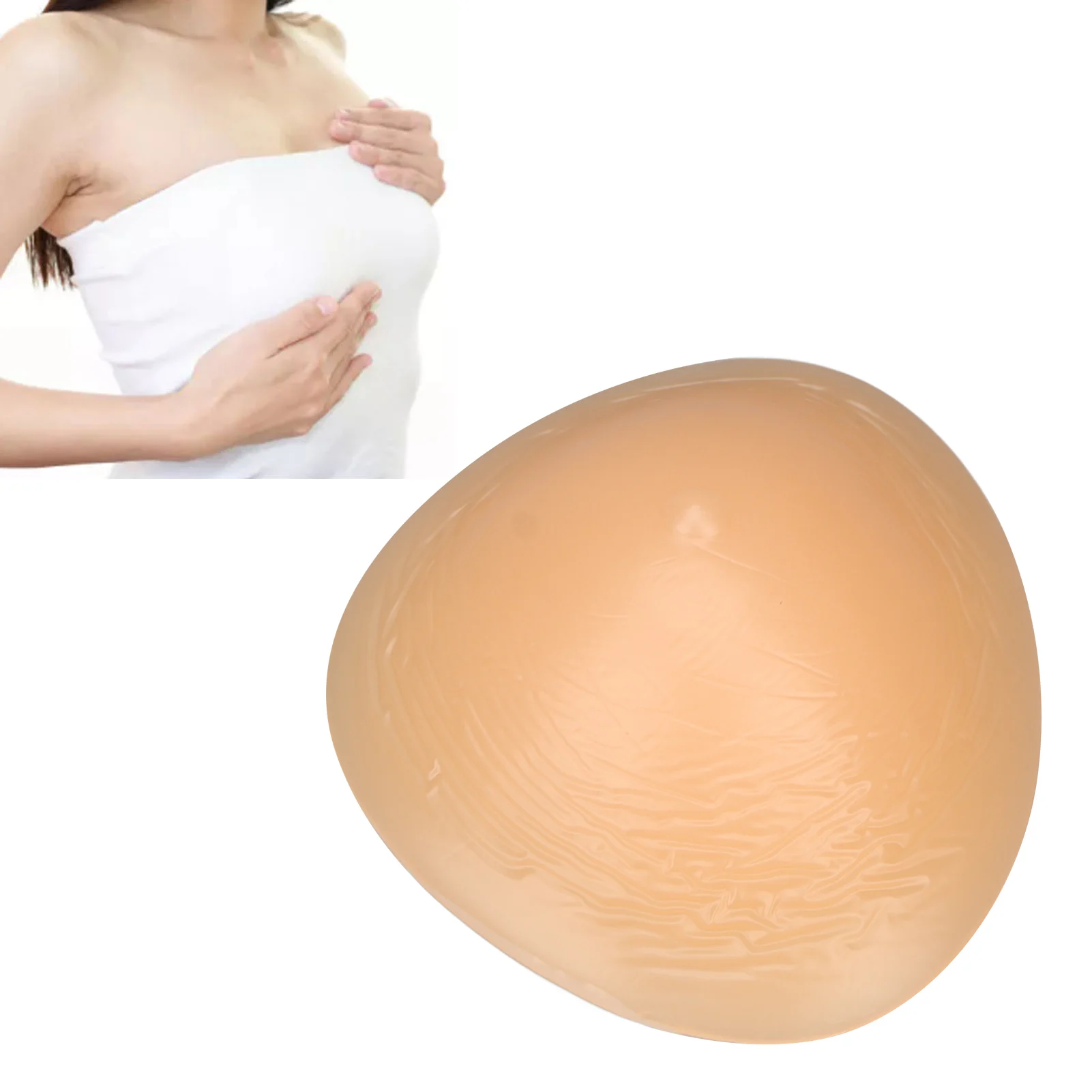 Beha Pad Inserts Zachte Siliconen Driehoekige Concave Bodem Prothetische Borst voor Post Mastectomie Prothetische Borst Inserts