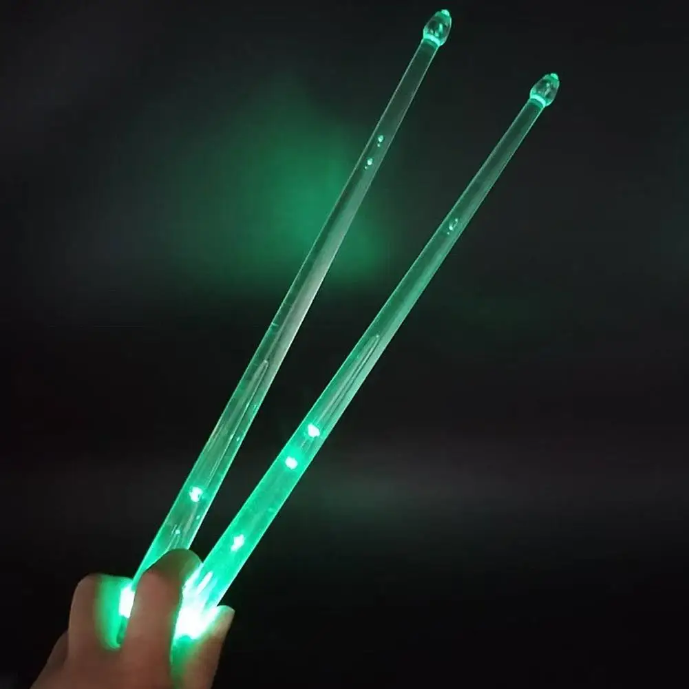 1 Pair LED Light-up Drumsticks USB Charging Colorful Professional Drumsticks Performance Drumsticks Instruments Musical O9K7 image 6